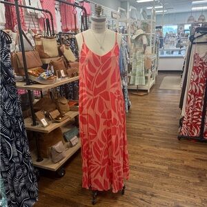 Tribal Pink Floral Maxi Dress